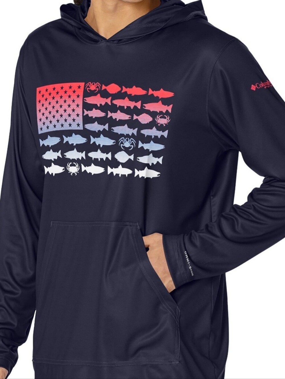 Columbia Men's Terminal Tackle PFG Fish Flag Hoodie